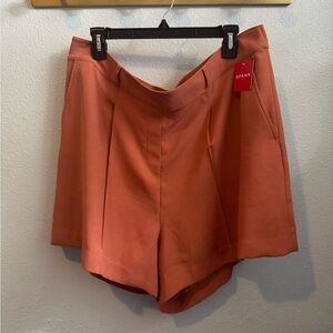 NWT SPANX Women's Rust Crepe Shorts Sz 2X